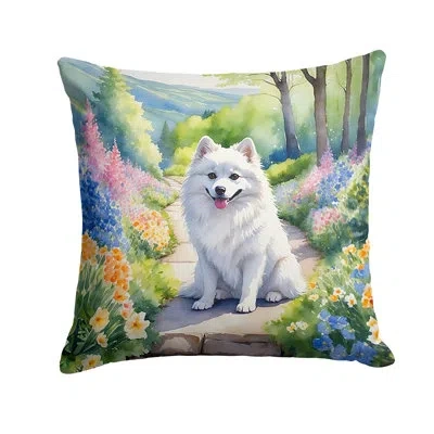 Caroline's Treasures Spring Path Other/no Pattern Indoor/outdoor Throw Pillow In Multicolor