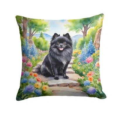 Caroline's Treasures Spring Path Other/no Pattern Indoor/outdoor Throw Pillow In Multicolor