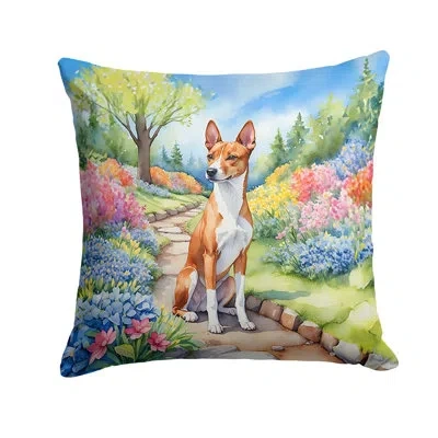 Caroline's Treasures Spring Path Other/no Pattern Indoor/outdoor Throw Pillow In Multicolor