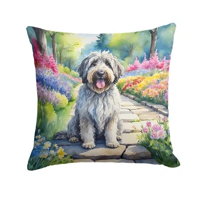 Caroline's Treasures Spring Path Other/no Pattern Indoor/outdoor Throw Pillow In Multicolor