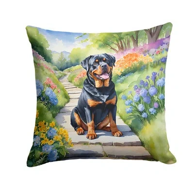 Caroline's Treasures Spring Path Other/no Pattern Indoor/outdoor Throw Pillow In Multicolor