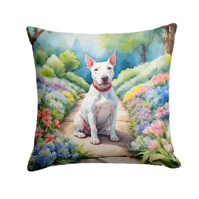 Caroline's Treasures Spring Path Other/no Pattern Indoor/outdoor Throw Pillow In Multicolor