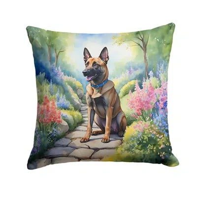 Caroline's Treasures Spring Path Other/no Pattern Indoor/outdoor Throw Pillow In Multicolor