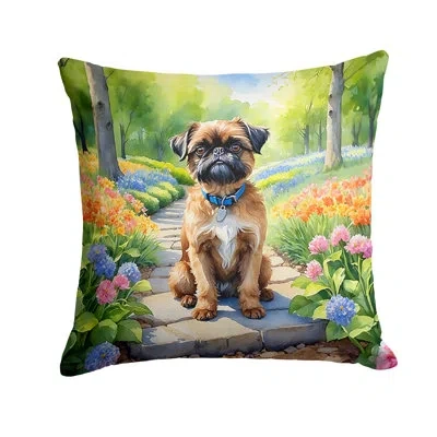 Caroline's Treasures Spring Path Other/no Pattern Indoor/outdoor Throw Pillow In Multicolor