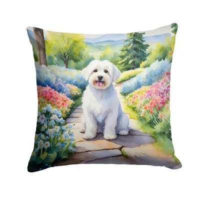Caroline's Treasures Spring Path Other/no Pattern Indoor/outdoor Throw Pillow In Multicolor