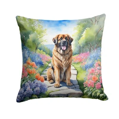 Caroline's Treasures Spring Path Other/no Pattern Indoor/outdoor Throw Pillow In Multicolor