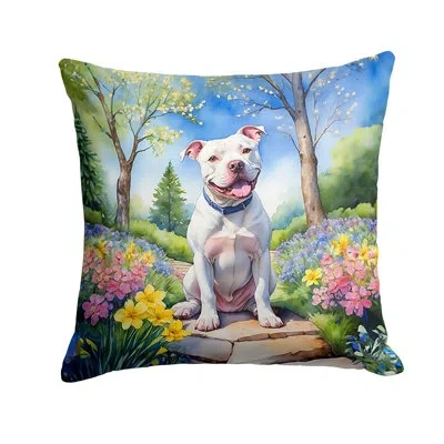 Caroline's Treasures Spring Path Other/no Pattern Indoor/outdoor Throw Pillow In Multicolor