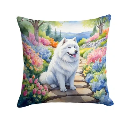 Caroline's Treasures Spring Path Other/no Pattern Indoor/outdoor Throw Pillow In Multicolor