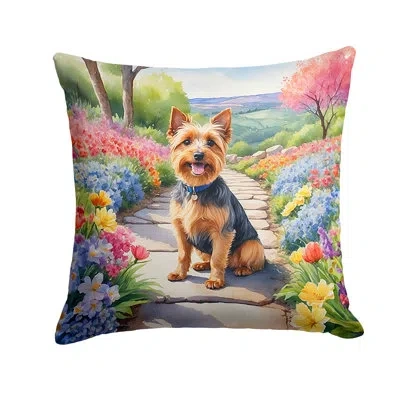 Caroline's Treasures Spring Path Other/no Pattern Indoor/outdoor Throw Pillow In Multicolor