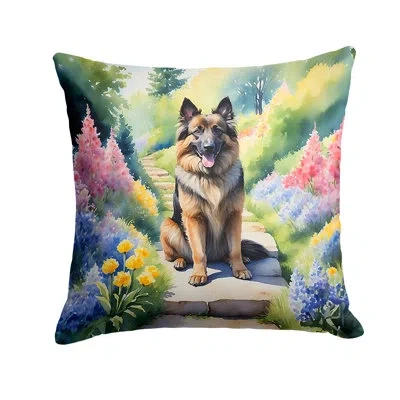 Caroline's Treasures Spring Path Other/no Pattern Indoor/outdoor Throw Pillow In Multicolor
