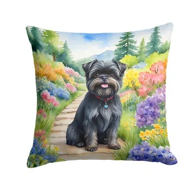 Caroline's Treasures Spring Path Other/no Pattern Indoor/outdoor Throw Pillow In Multicolor