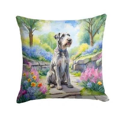 Caroline's Treasures Spring Path Other/no Pattern Indoor/outdoor Throw Pillow In Multicolor
