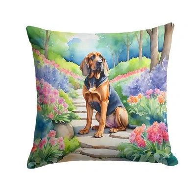 Caroline's Treasures Spring Path Other/no Pattern Indoor/outdoor Throw Pillow In Multicolor