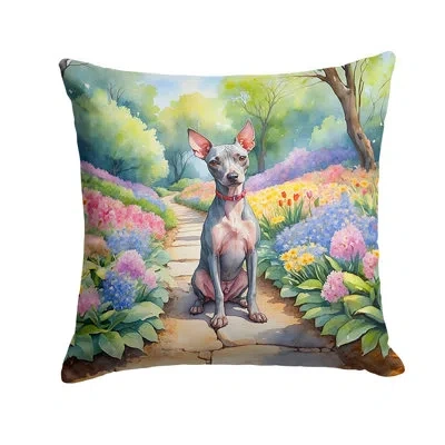 Caroline's Treasures Spring Path Other/no Pattern Indoor/outdoor Throw Pillow In Multicolor