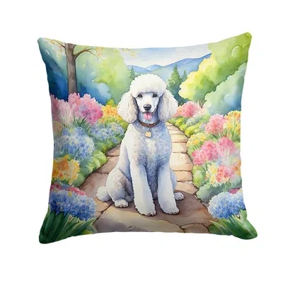 Caroline's Treasures Spring Path Other/no Pattern Indoor/outdoor Throw Pillow In Multicolor