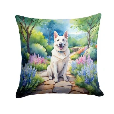 Caroline's Treasures Spring Path Other/no Pattern Indoor/outdoor Throw Pillow In Multicolor