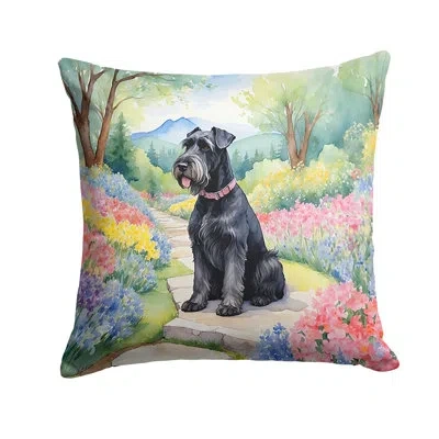 Caroline's Treasures Spring Path Other/no Pattern Indoor/outdoor Throw Pillow In Multicolor