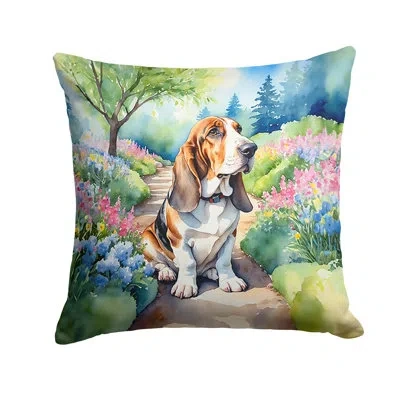 Caroline's Treasures Spring Path Other/no Pattern Indoor/outdoor Throw Pillow In Multicolor