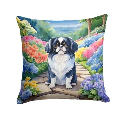 Caroline's Treasures Spring Path Other/no Pattern Indoor/outdoor Throw Pillow In Multicolor