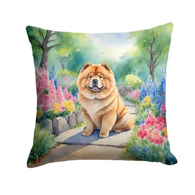 Caroline's Treasures Spring Path Other/no Pattern Indoor/outdoor Throw Pillow In Multicolor