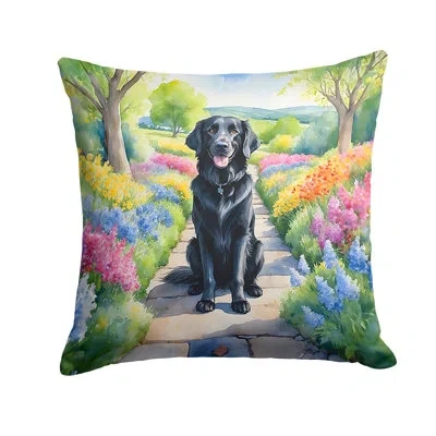 Caroline's Treasures Spring Path Other/no Pattern Indoor/outdoor Throw Pillow In Multicolor