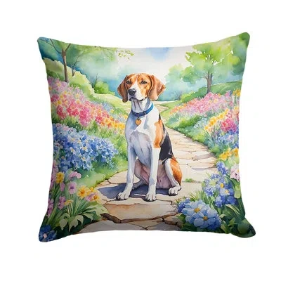 Caroline's Treasures Spring Path Other/no Pattern Indoor/outdoor Throw Pillow In Multicolor