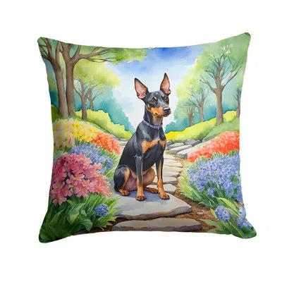 Caroline's Treasures Spring Path Other/no Pattern Indoor/outdoor Throw Pillow In Multicolor