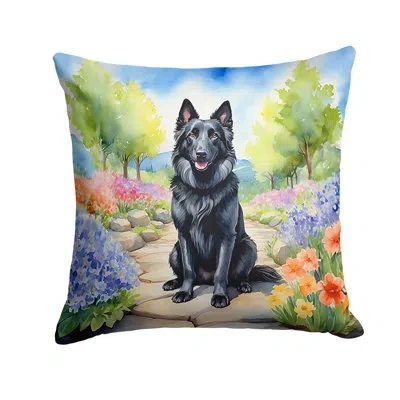 Caroline's Treasures Spring Path Other/no Pattern Indoor/outdoor Throw Pillow In Multicolor