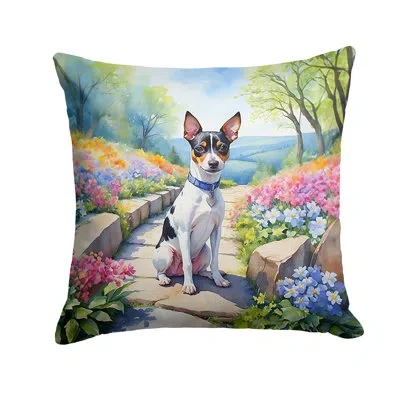 Caroline's Treasures Spring Path Other/no Pattern Indoor/outdoor Throw Pillow In Multicolor