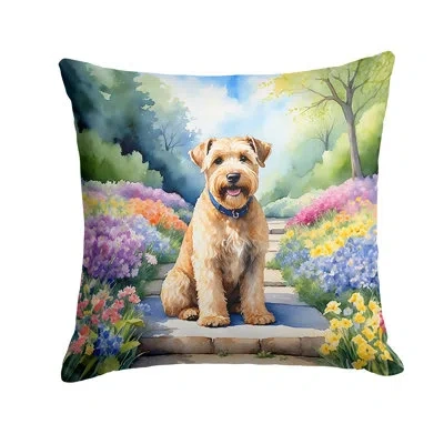 Caroline's Treasures Spring Path Other/no Pattern Indoor/outdoor Throw Pillow In Multicolor