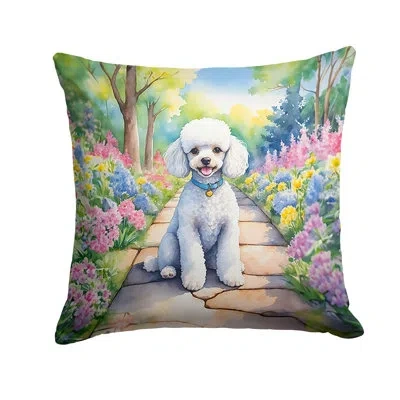 Caroline's Treasures Spring Path Other/no Pattern Indoor/outdoor Throw Pillow In Multicolor