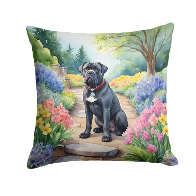Caroline's Treasures Spring Path Other/no Pattern Indoor/outdoor Throw Pillow In Multicolor