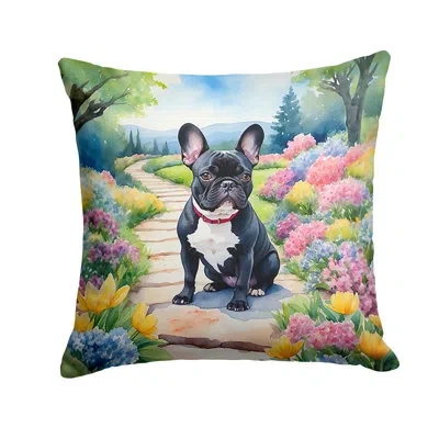 Caroline's Treasures Spring Path Other/no Pattern Indoor/outdoor Throw Pillow In Multicolor