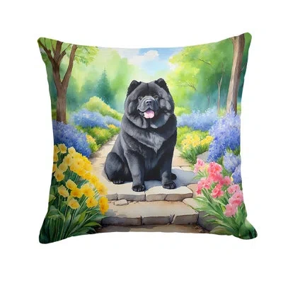 Caroline's Treasures Spring Path Other/no Pattern Indoor/outdoor Throw Pillow In Multicolor