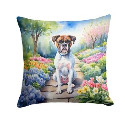 Caroline's Treasures Spring Path Other/no Pattern Indoor/outdoor Throw Pillow In Multicolor