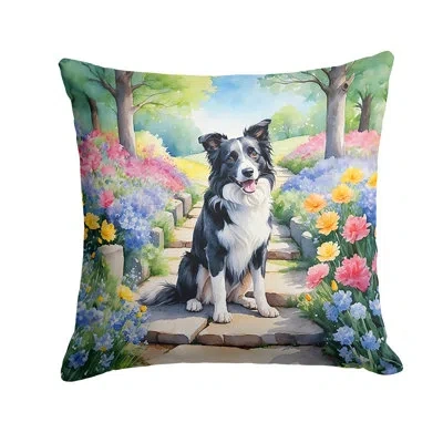 Caroline's Treasures Spring Path Other/no Pattern Indoor/outdoor Throw Pillow In Multicolor