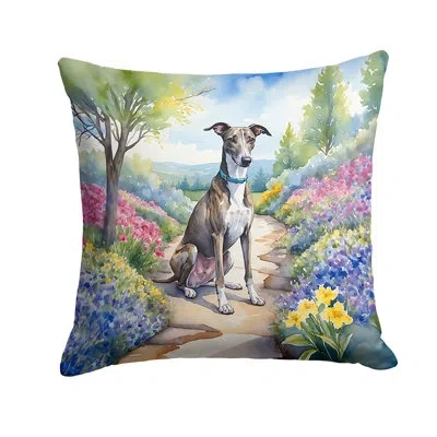Caroline's Treasures Spring Path Other/no Pattern Indoor/outdoor Throw Pillow In Multicolor