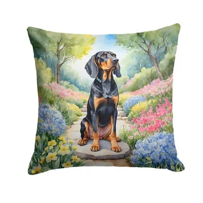 Caroline's Treasures Spring Path Other/no Pattern Indoor/outdoor Throw Pillow In Multicolor