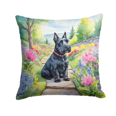 Caroline's Treasures Spring Path Other/no Pattern Indoor/outdoor Throw Pillow In Multicolor