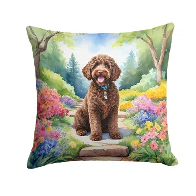 Caroline's Treasures Spring Path Other/no Pattern Indoor/outdoor Throw Pillow In Multicolor