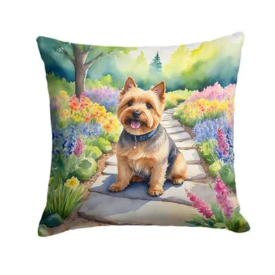 Caroline's Treasures Spring Path Other/no Pattern Indoor/outdoor Throw Pillow In Multicolor