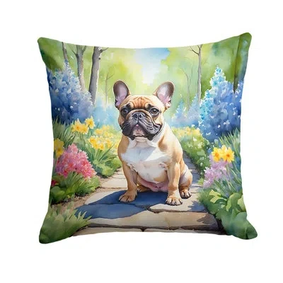 Caroline's Treasures Spring Path Other/no Pattern Indoor/outdoor Throw Pillow In Multicolor