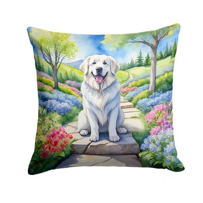 Caroline's Treasures Spring Path Other/no Pattern Indoor/outdoor Throw Pillow In Multicolor
