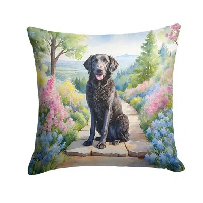 Caroline's Treasures Spring Path Other/no Pattern Indoor/outdoor Throw Pillow In Multicolor