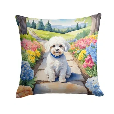 Caroline's Treasures Spring Path Other/no Pattern Indoor/outdoor Throw Pillow In Multicolor