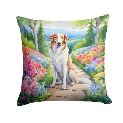 Caroline's Treasures Spring Path Other/no Pattern Indoor/outdoor Throw Pillow In Multicolor