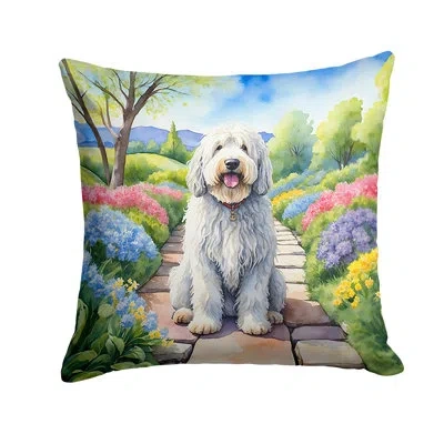 Caroline's Treasures Spring Path Other/no Pattern Indoor/outdoor Throw Pillow In Multicolor