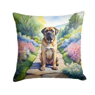 Caroline's Treasures Spring Path Other/no Pattern Indoor/outdoor Throw Pillow In Multicolor