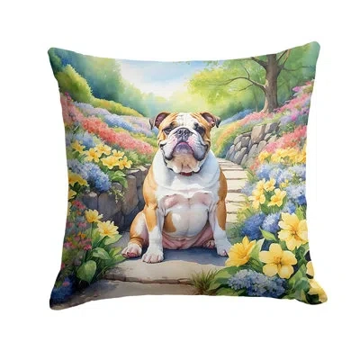 Caroline's Treasures Spring Path Other/no Pattern Indoor/outdoor Throw Pillow In Multicolor