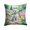 Caroline's Treasures Spring Path Other/no Pattern Reversible Throw Pillow In Multicolor